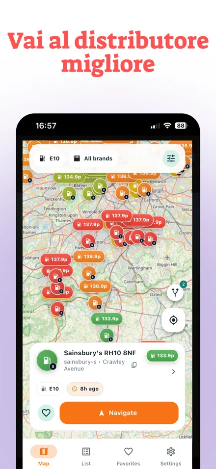 Naviga verso il distributore migliore